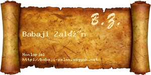 Babaji Zalán névjegykártya